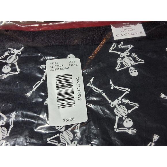 Plus 26/28 Lane-Bryant Women's Black and White Panties Dancing Skellies Tap shoe - Picture 2 of 3